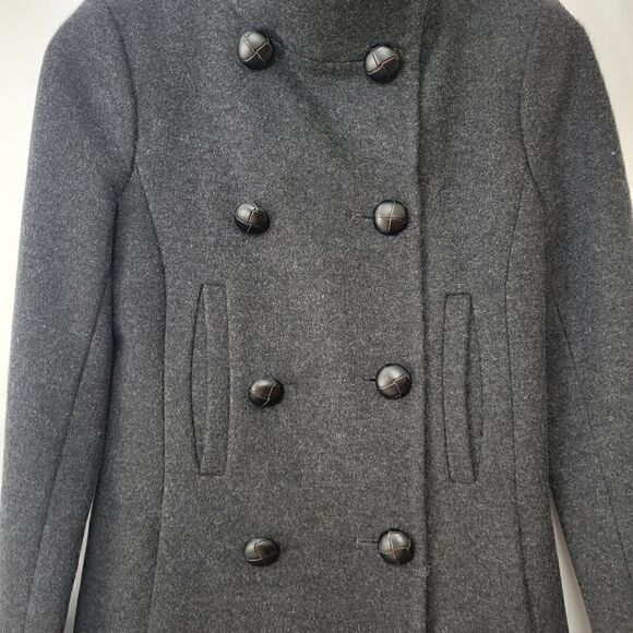 Aritzia Babaton Howell Virgin Wool Cashmere Blend Grey Double Breasted Coat - Picture 5 of 16